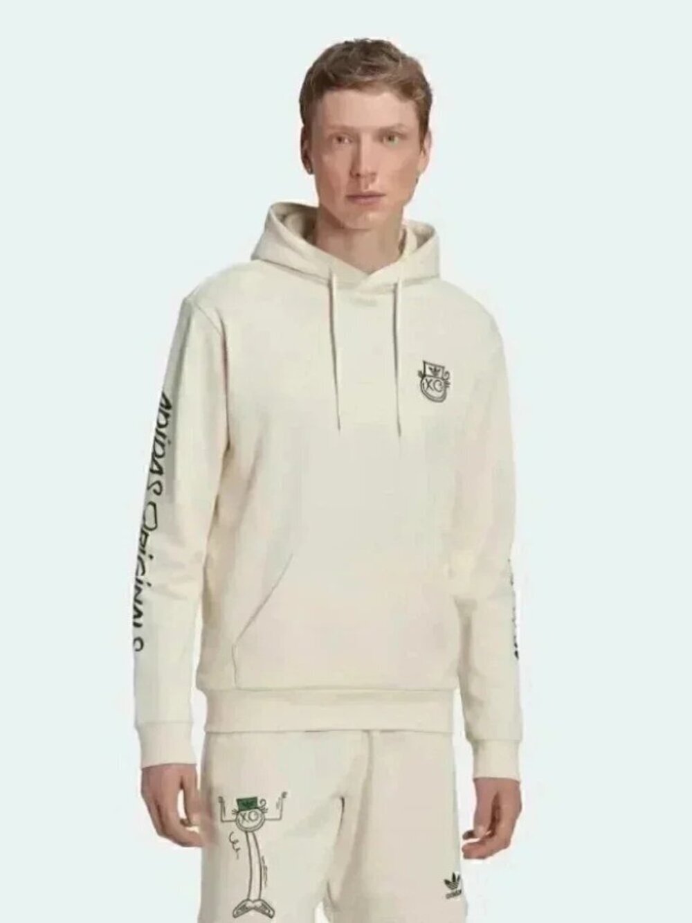 Adidas Originals x André Saraiva Organic Cotton Hoodie | Cream, Size L